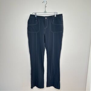 KUHL Hiking Pants Lightweight Nylon  Black with Contrast Stitching Size 10